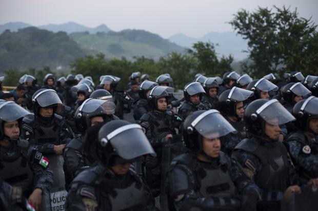 Mexican anti-riot cops