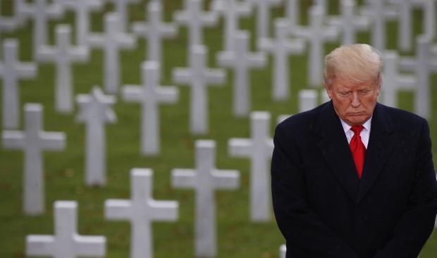 Donald Trump at Suresnes American Cemetery in France