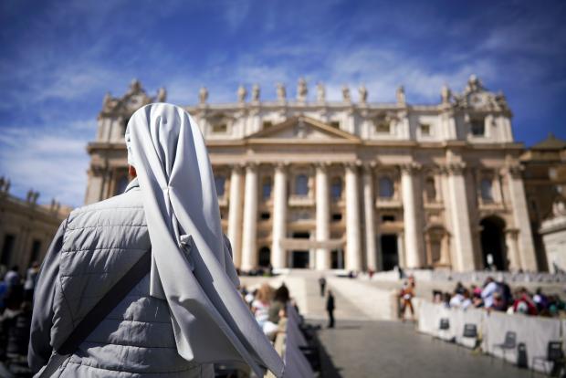 Nun at St. Peter's Square in the Vatican