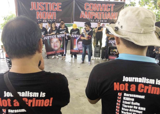 SOLIDARITY Journalists and media groups join relatives of massacre victims in seeking justice. —BARRY OHAYLAN