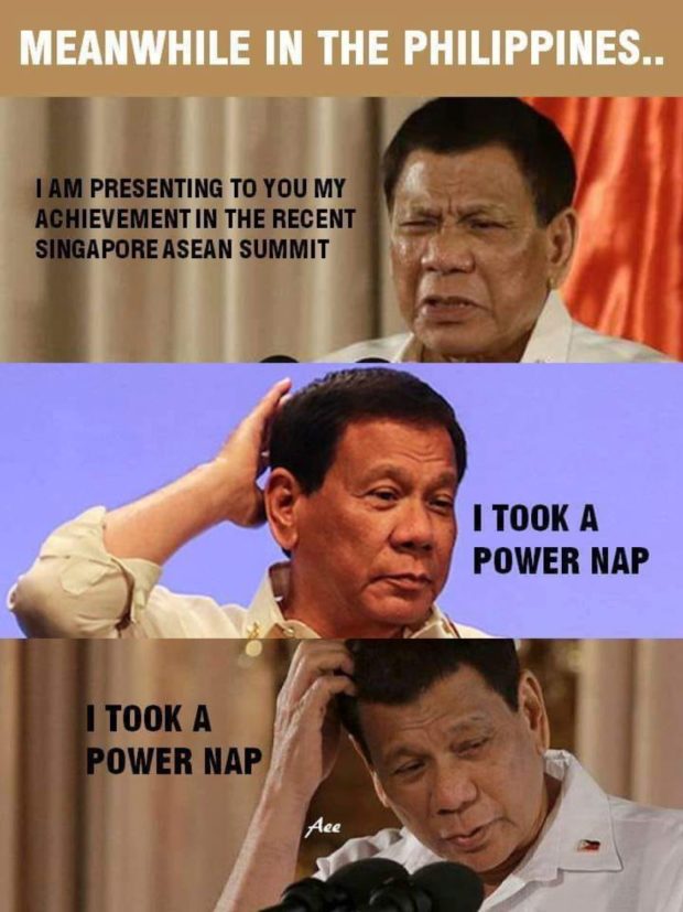 LOOK Netizens get restless, hit Duterte’s ‘power nap’ via jokey memes