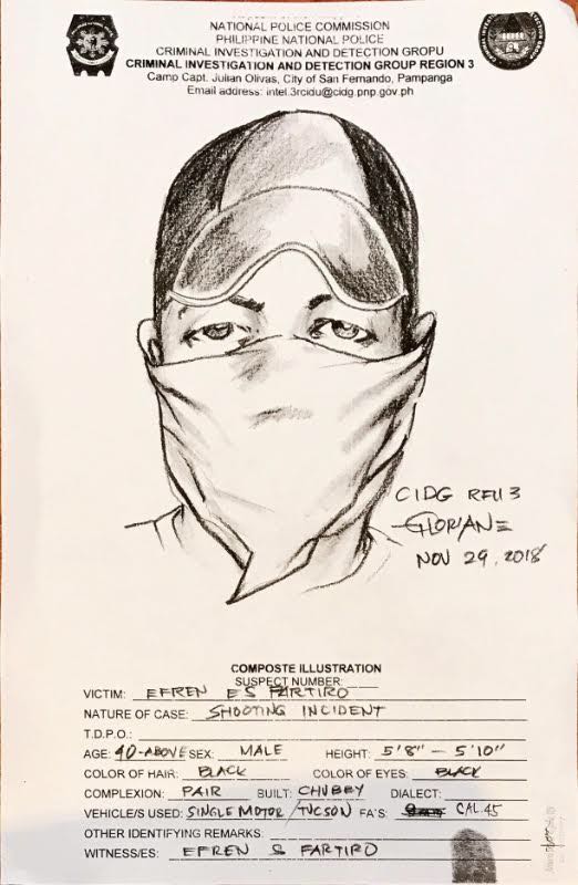 Artist Sketch - suspect in Dominic Sytin's murder