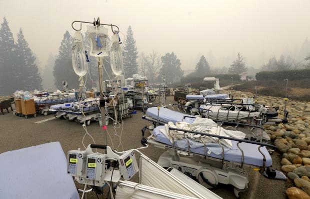 Hospital in Paradise evacuated