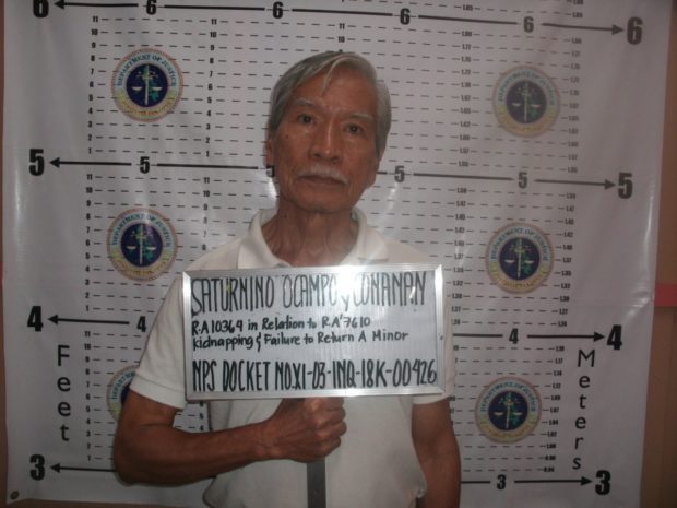 20181203 Satur Ocampo Arrest Lumad Trafficking of Minors Kidnapping
