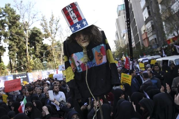 Uncle Sam effigy in Iran