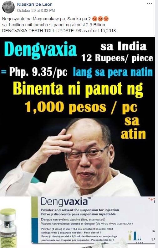 AFP Fact Check Dengvaxia