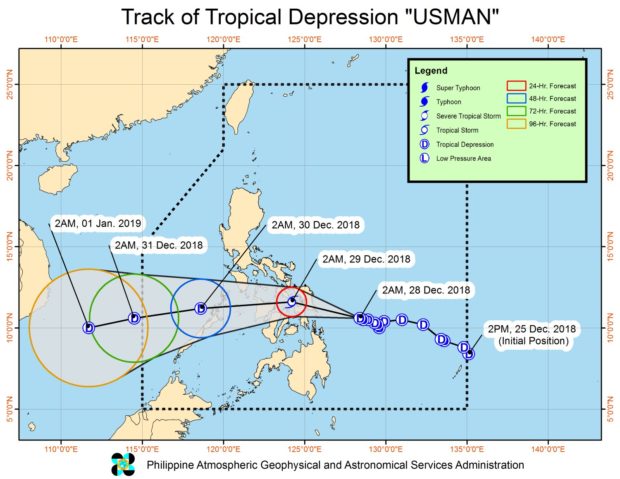 27 areas under Signal No. 1 as 'Usman' heads to Eastern Visayas