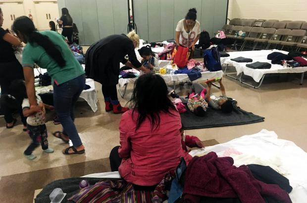 Migrants in New Mexico shelter