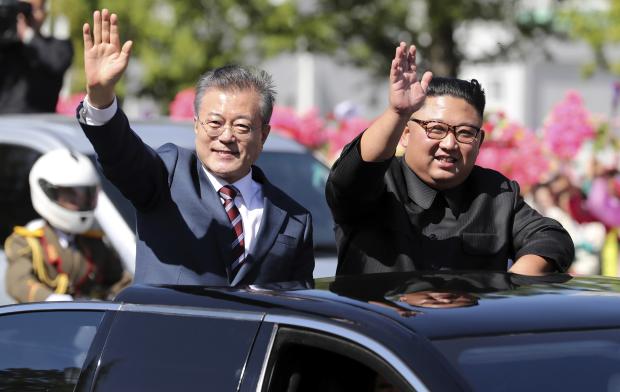Moon Jae-In and Kim Jong-Un