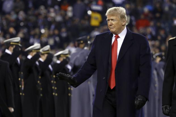 Donald Trump at Army-Navy footbal game