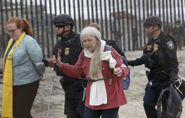 Demonstrators arrested at US border