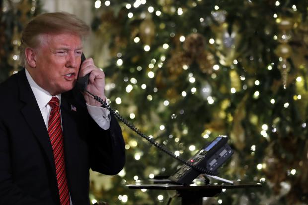 Donald Trump on phone to NORAD