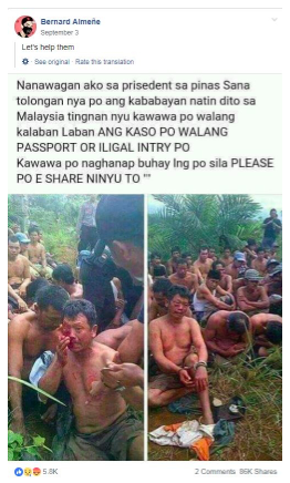 It’s fake: Facebook post about abused Filipino workers in Malaysia