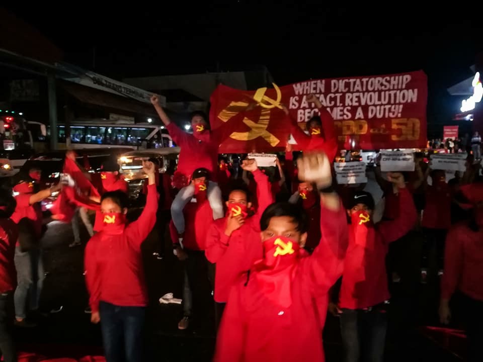 Communists march in Laguna ahead of anniversary