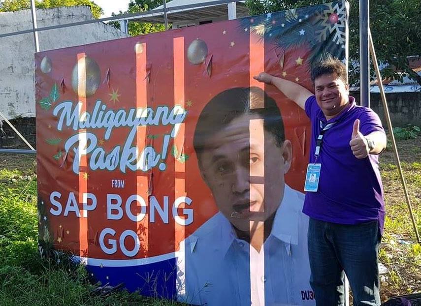 Silay City gov’t takes down Bong Go tarp for lack of permit