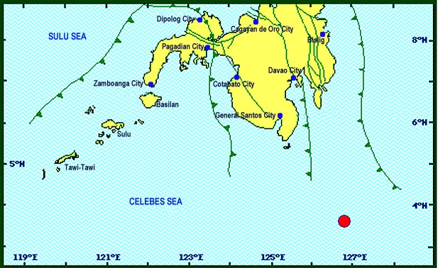 Twin quakes hit off Davao Occidental 