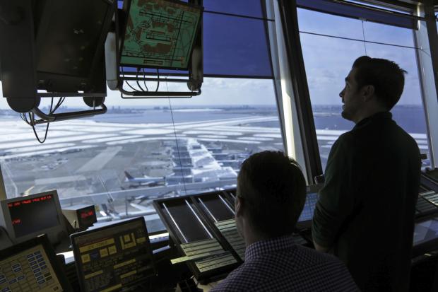 Air traffic controllers at JFK International Airport