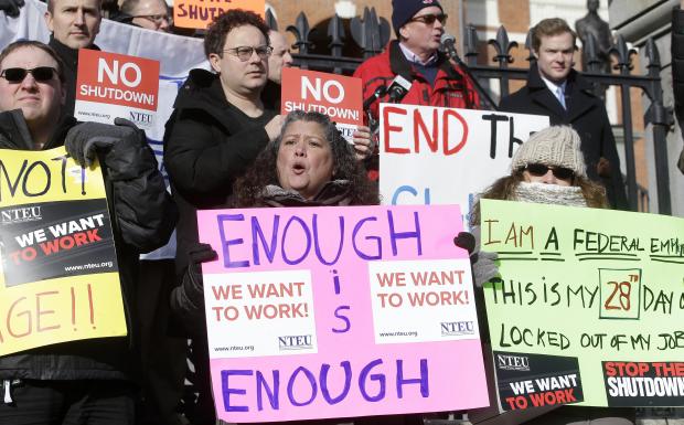  IRS employees protesting against shutdown