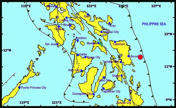 Magnitude 4.9 quake jolts sea off Eastern Samar