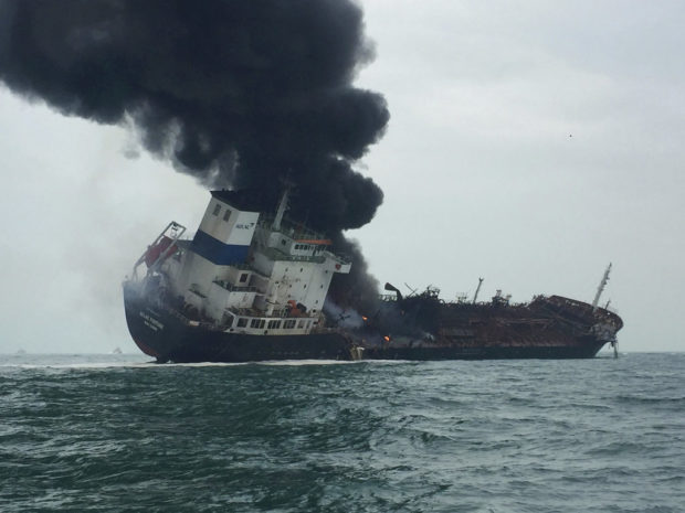 Oil tanker explosion in Hong Kong kills 1 crew member