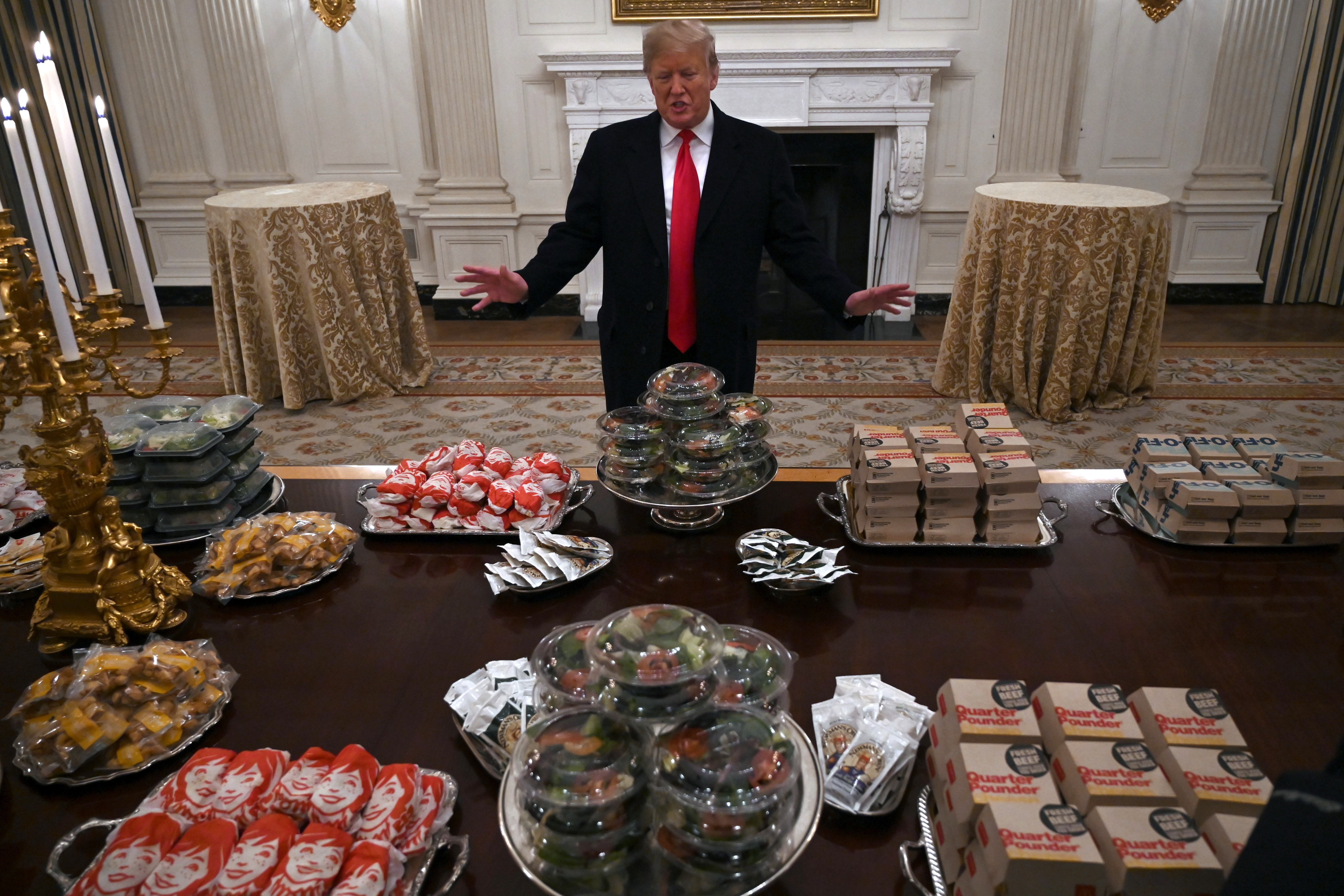 Trump's burger-fest brings roasting from late-night TV hosts