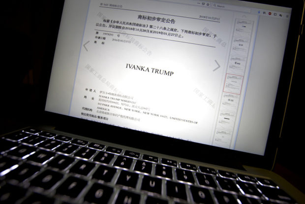 China grants Ivanka Trump 5 trademarks amid trade talks