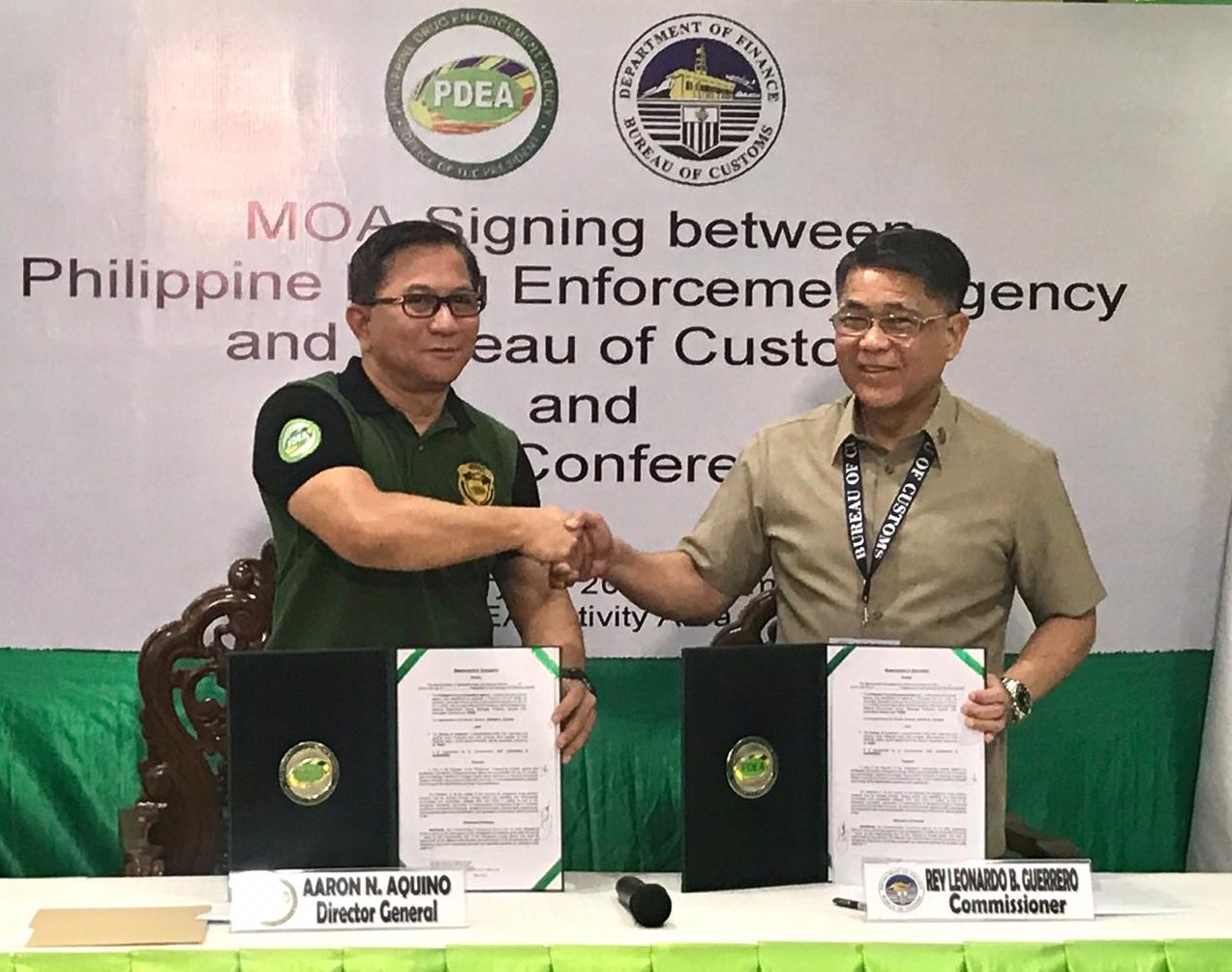 PDEA, Customs agree on transparency in joint ops