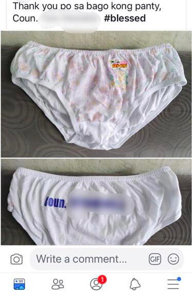 LOOK: Underwear as campaign souvenir?