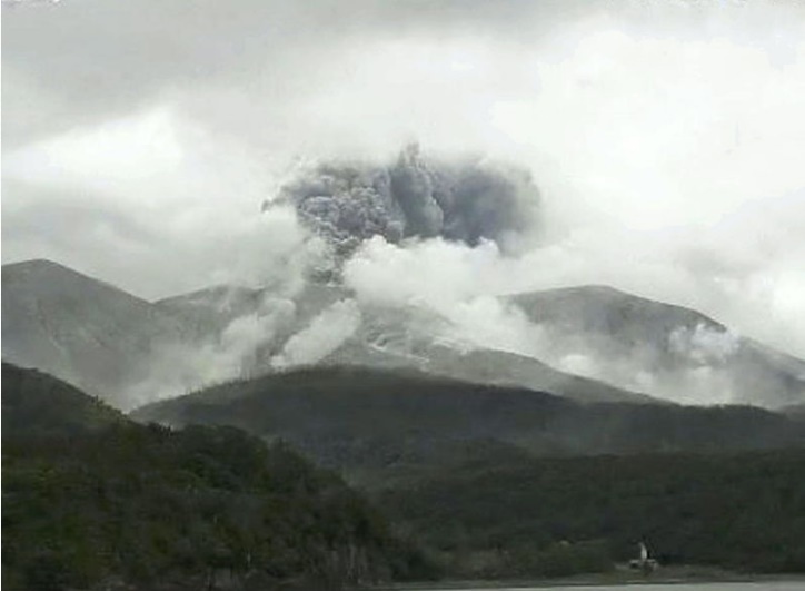 Japan’s Mt. Shindake erupts