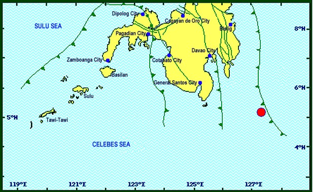 Magnitude 4.3 quake recorded off Davao Occidental