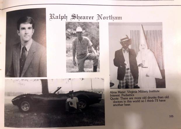 Ralph Northam medical school yearbook page