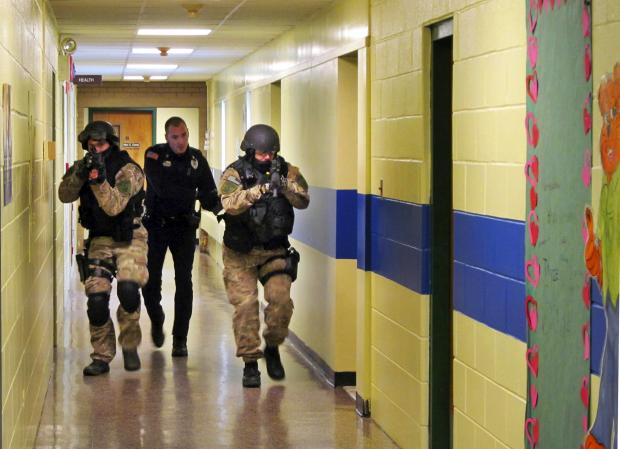 Members of sheriff's office in school shooting drill
