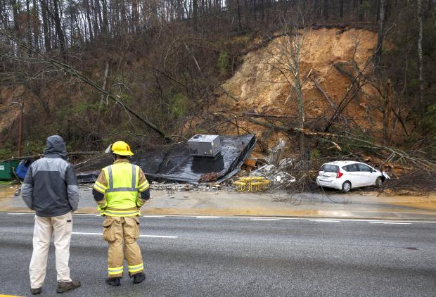Emergency workers in Tennessee after storm