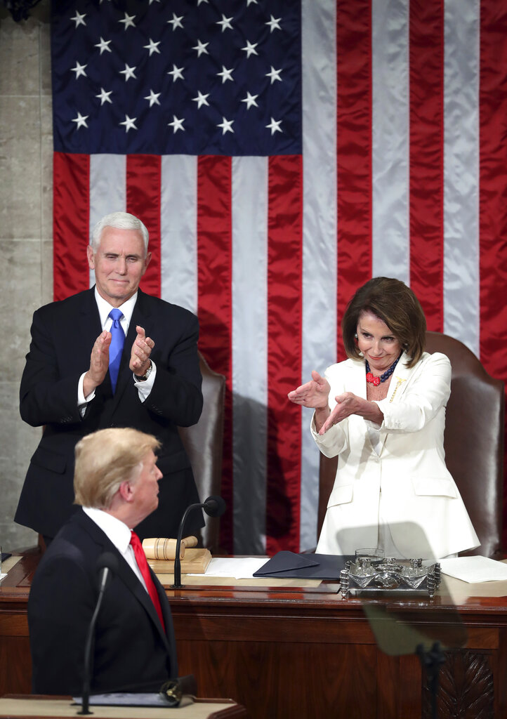 Women in white: Democrats draw contrast at Trump's address