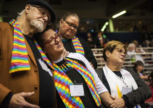 United Methodist delegates reject recognizing gay marriage