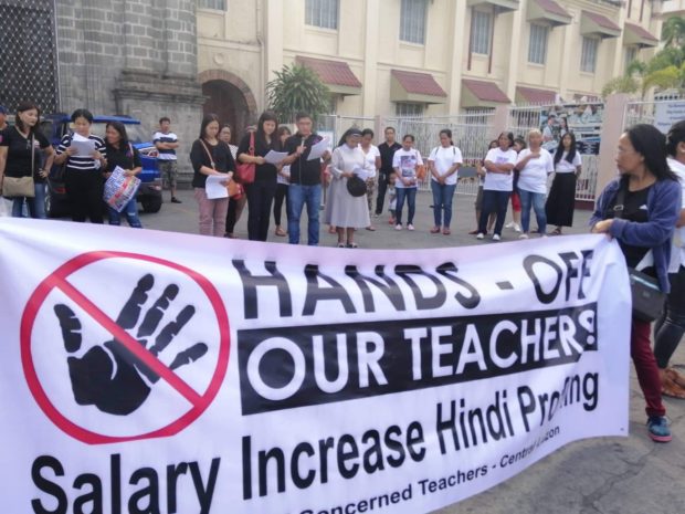 C. Luzon teachers' group demands pay hike, end to police profiling