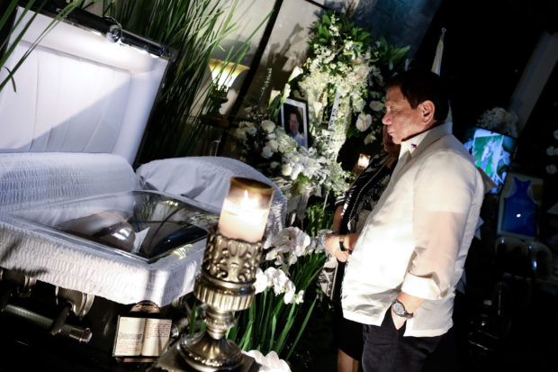 Duterte at the Wake of the Late BSP Governor Nestor Espenilla Jr