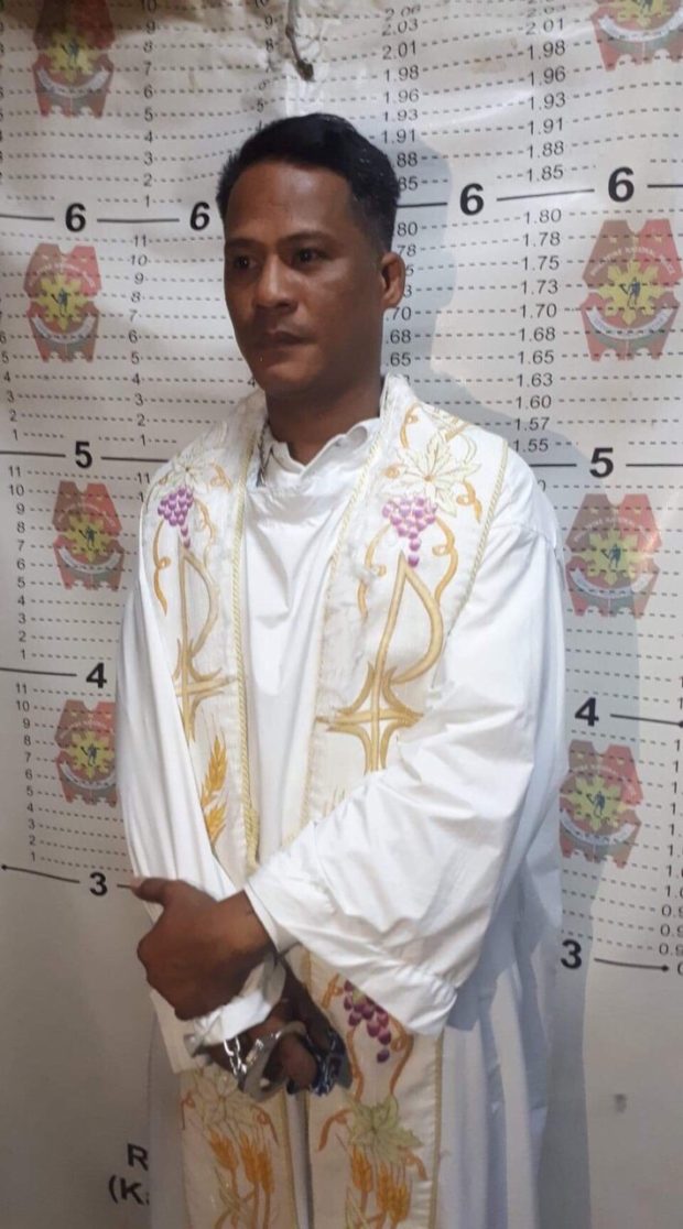 Gang member arrested for posing as priest