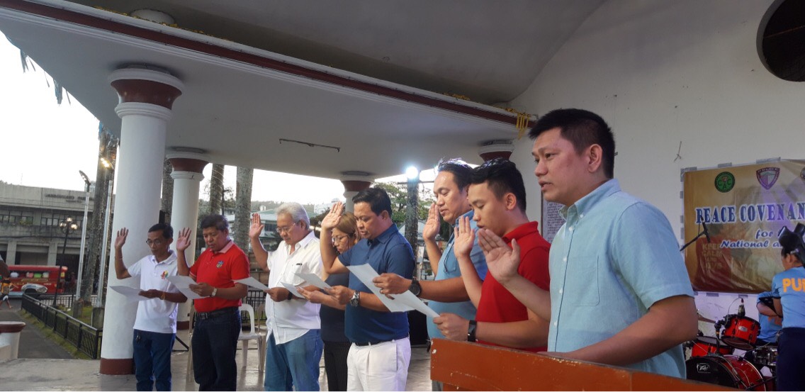 Poll bets sign peace covenant in Legazpi City