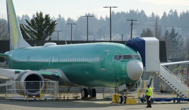 RENTON, WA - MARCH 11: A Boeing 737 MAX 9 airplane test its engines outside of the company's factory on March 11, 2019 in Renton, Washington. Boeing's stock dropped today after an Ethiopian Airlines flight was the second deadly crash in six months involving the Boeing 737 Max 8, the newest version of its most popular jetliner. Stephen Brashear/Getty Images/AFPs