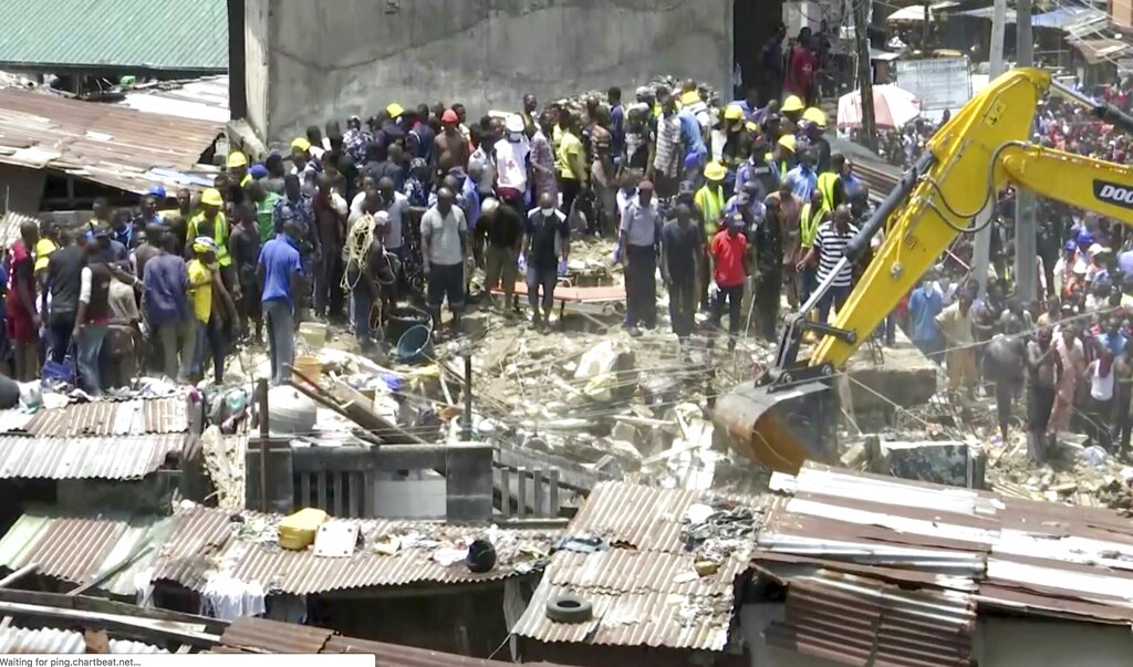 3-story building collapses in Nigeria with children inside
