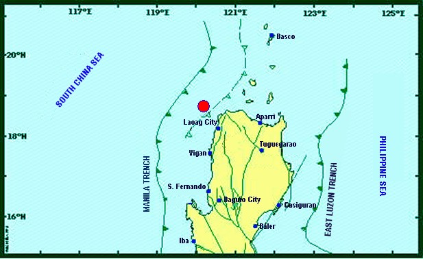 2 quakes hit Ilocos Norte Sunday morning