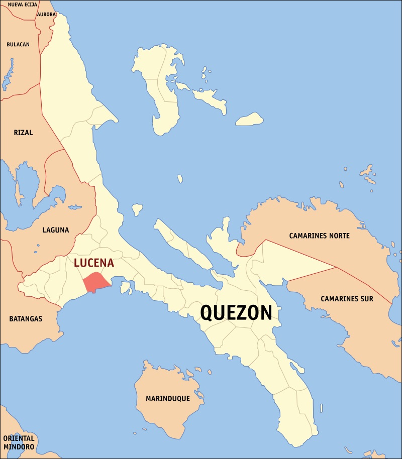 Lucena City in Quezon Province. WIKIPEDIA MAP