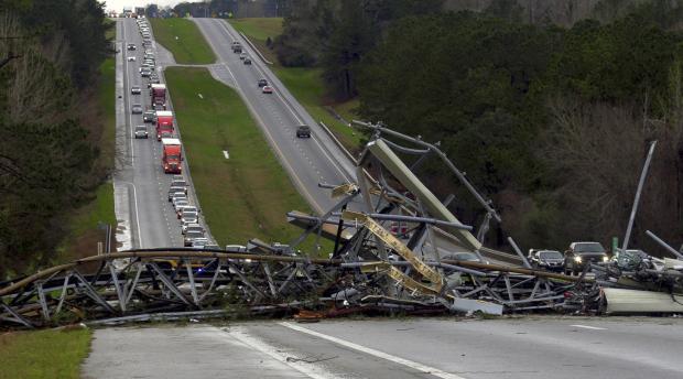 Fallen cell tower in Alabama
