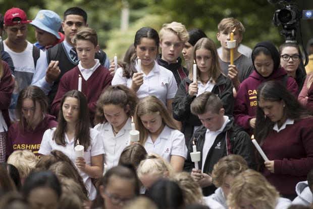 Students attend vigil for Christchurch mosque dead