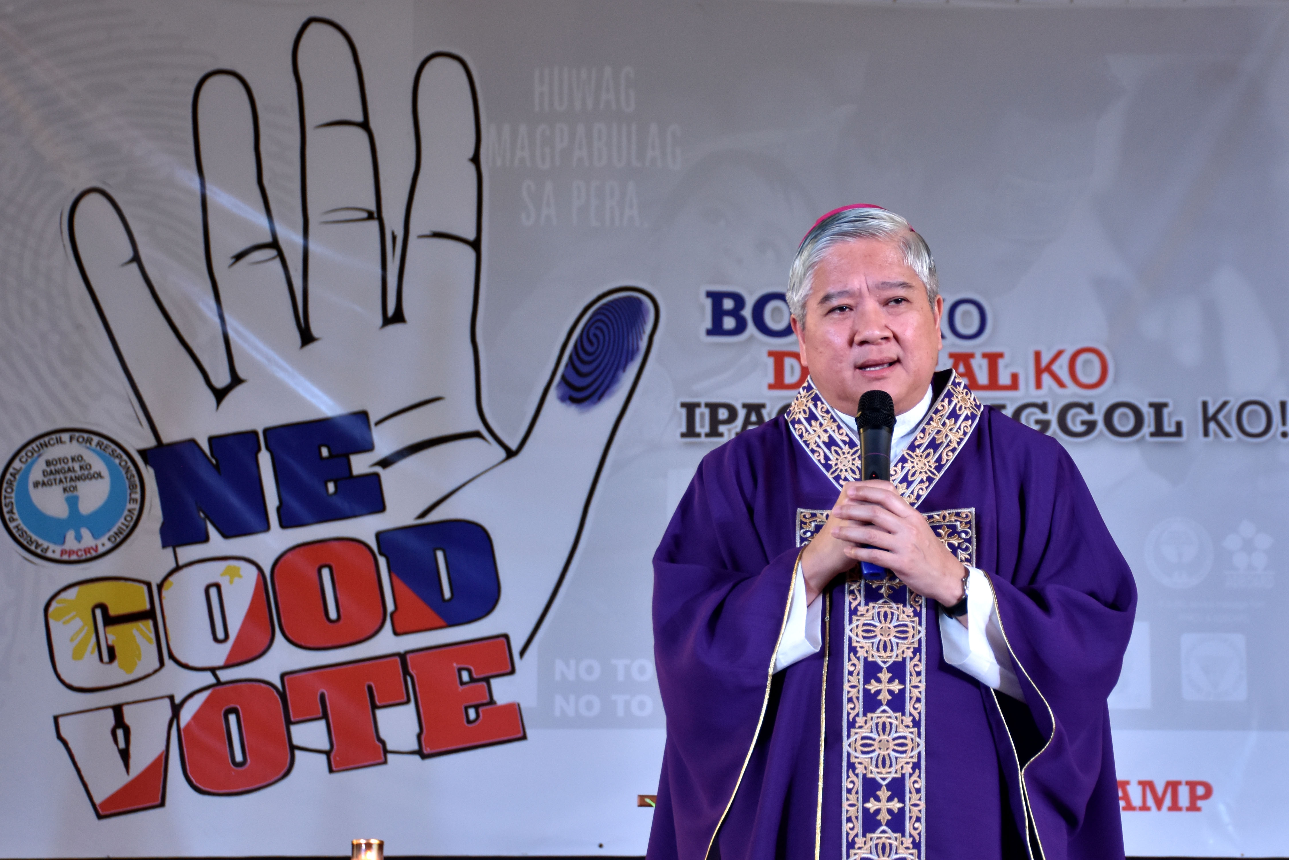 Bishop Villegas leads 'One Good Vote' campaign in Pangasinan