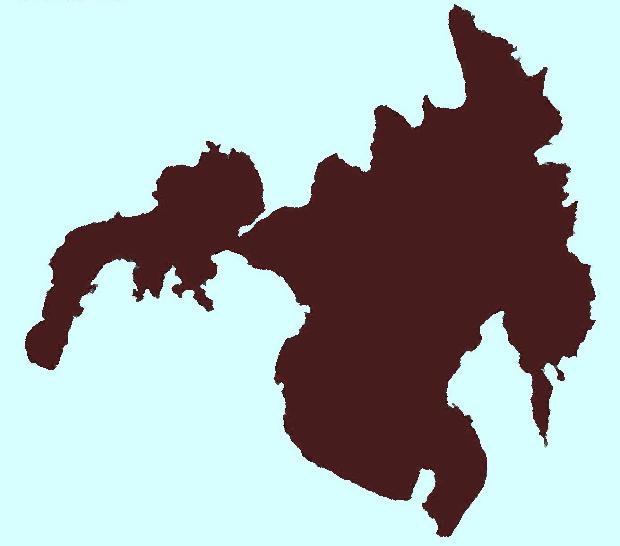 Mindanao silhouette map