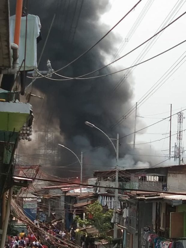 fire in barangay baesa, qc squatters area