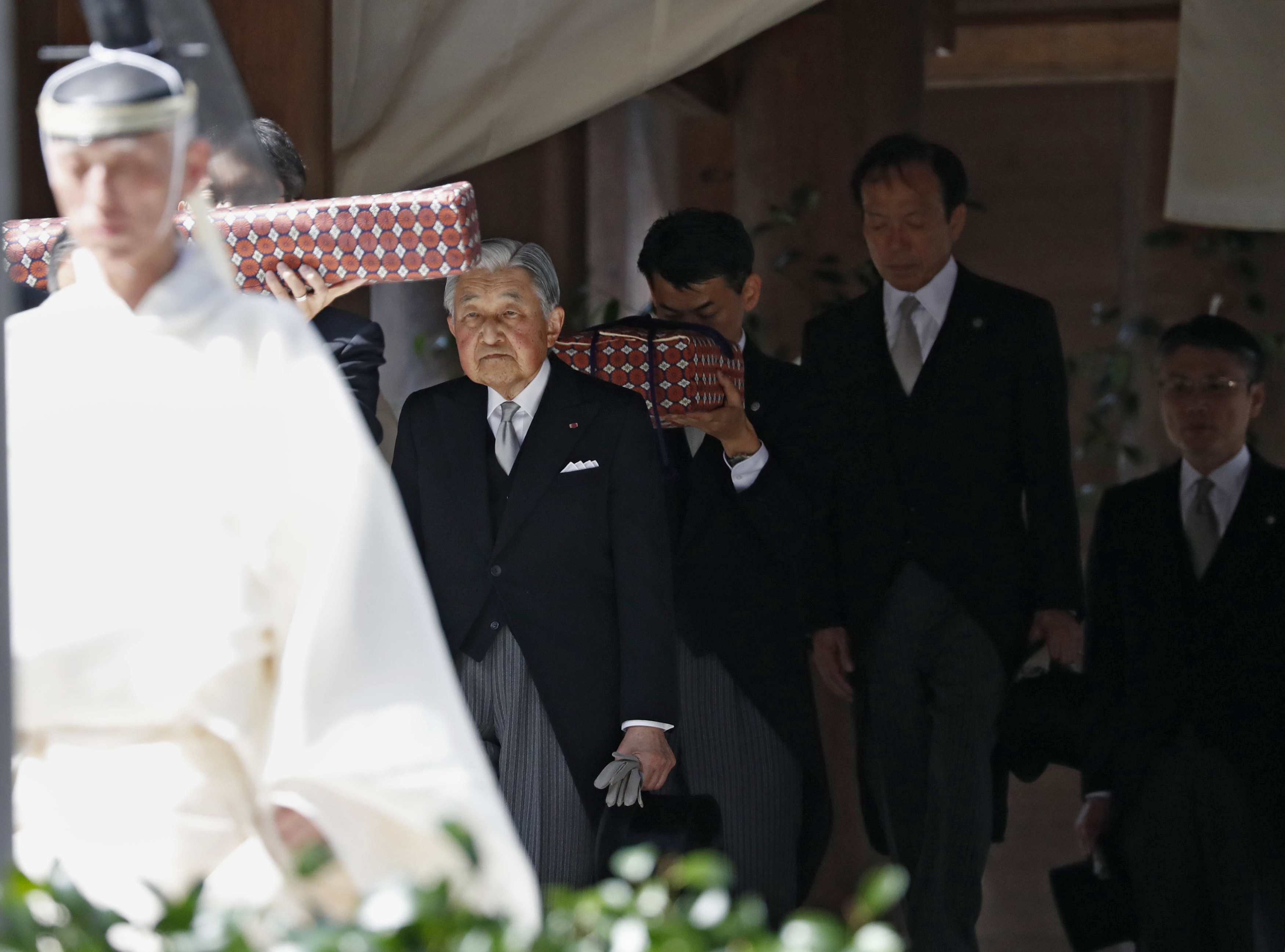 Japan emperor pays last homage at Shinto shrine before abdication
