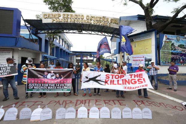 Cebu protest vs Negros killings